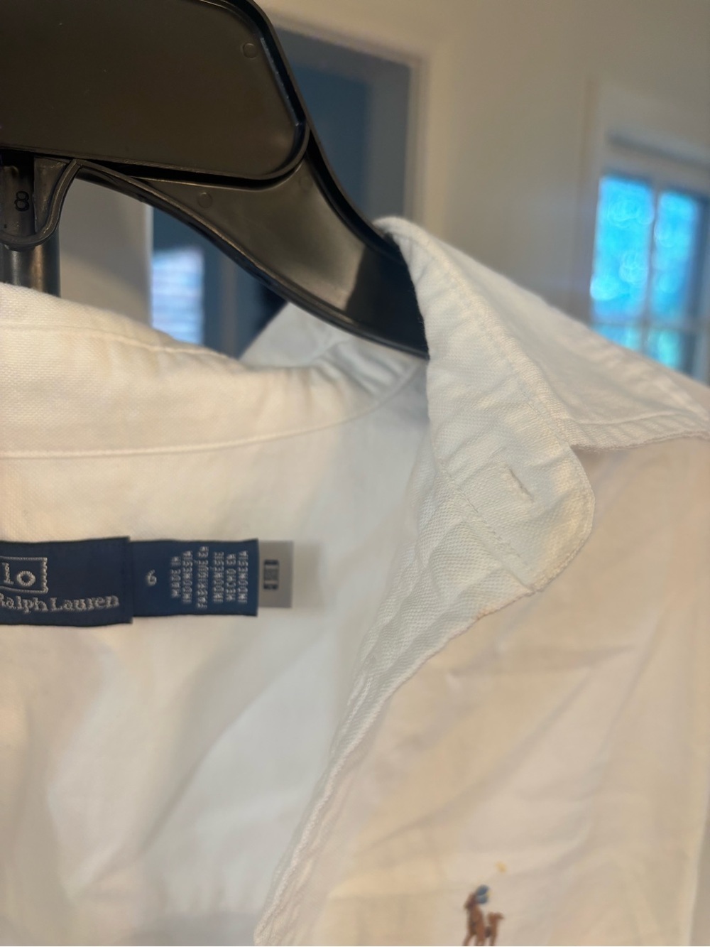 Polo Ralph Lauren Cotton Oxford Paneled Shirtdress in white - Picture 9 of 9